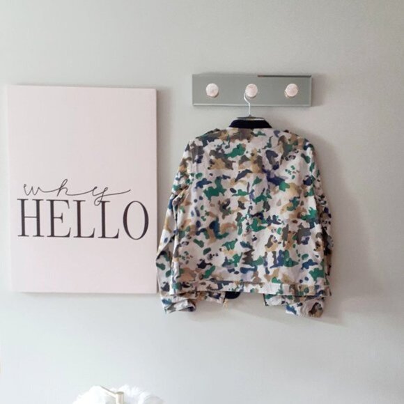 NWT Zadig & Voltaire camo print cotton bomber jacket, L - Picture 6 of 7